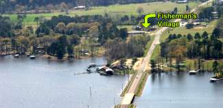Location of Fisherman's Village at Toledo Bend Lake