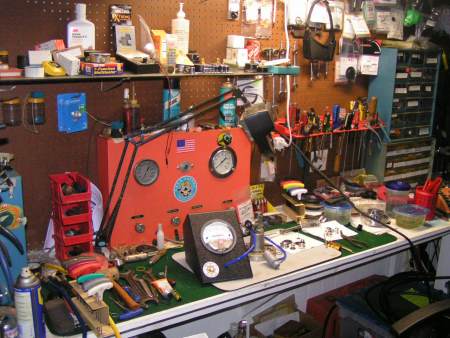 Technician working in our repair shop