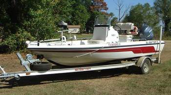 Fishing guide Greg Crafts in his 20' ProCraft 200 