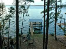 Looking from deck down to Boat House