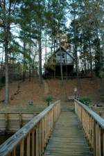 Looking at Y Knott Lodge from Toledo Bend Lake 